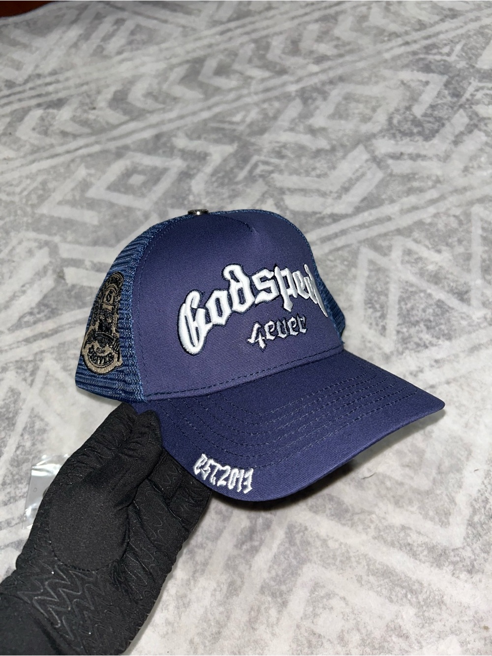 Godspeed Forever Navy Trucker Hat